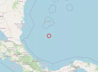 Mapa con registro del sismo.