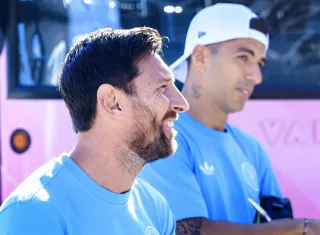 Lionel Messi (L) y Luis Suarez de Inter Miami CF. /EFE