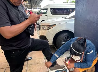 Aracelly en plena faena.