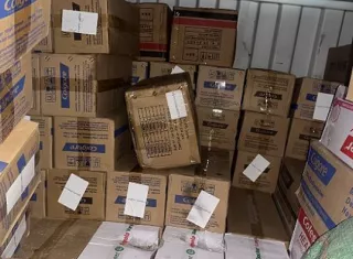 La mercancía era transportada en un contenedor en tránsito que se dirigía a un país de Centroamérica. Foto: Aduanas