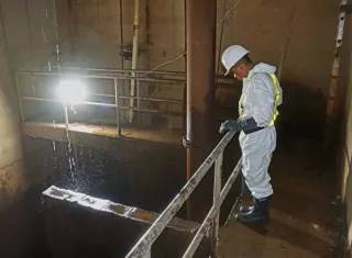 Trabajos de mantenimiento en la planta potabilizadora de Penonomé.