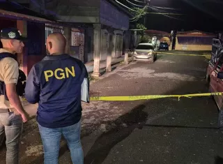 Escena del crimen ocurrido anoche.