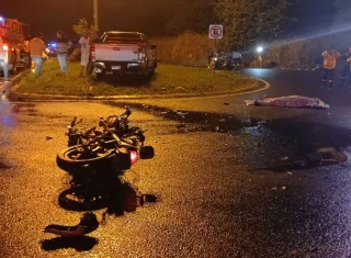 Escena del accidente de tránsito.