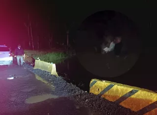 En el lugar se le brindaron los primeros auxilios a la conductora, la cual manifestó que no tenía ninguna lesión.  /  fotocomposición: Diómedes Sánchez