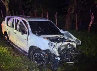 Uno de los vehículos involucrados en el hecho de tránsito.