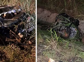 El vehículo terminó destruido.  /  Fotocomposicón: TraficoCPanama