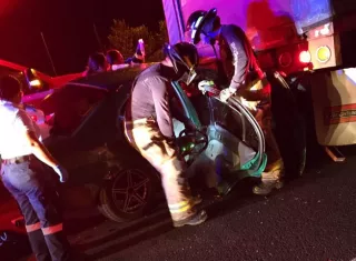 Vista del accidente en LaSoledad.  /  Foto: Sume 911