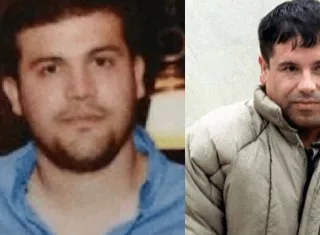 El narcotraficante Joaquín Guzmán López, alias El Güero (izq.) y su padre "El Chapo".