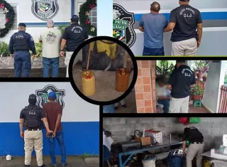 Dos de los aprehendidos eran funcionarios del MOP y el tercero un particular.  /  Fotocomposición: PN