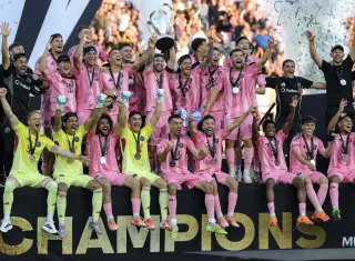 Lionel Messi y sus compañeros del Inter Miami celebran el título de la MLS. /Foto: EFE