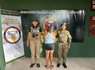 La mujer era buscada en Costa Rica.  /  Foto: Senafront