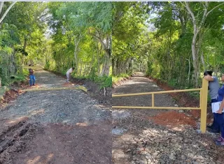 San Carlos tumba barrera ilegal para que el pueblo pase a Playa Grande 
