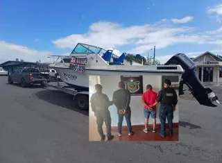 Los delincuentes fueron capturados en flagrancia.  /  Fotocomposición: PN