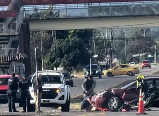 Vista del accidente fatal en vía a Boquete.  /  Foto: RS
