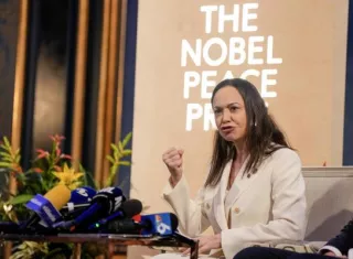 La líder opositora y premio nobel de la Paz 2025, María Corina Machado. Foto: EFE
