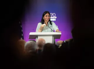 La vicepresidenta ejecutiva de Venezuela, Delcy Rodríguez. Foto: EFE