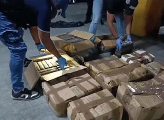 La droga estaba empaquetada en cajetas listas para ser transportadas. /  Foto: PN