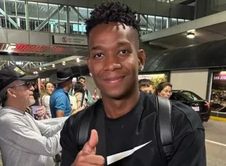 El delantero panameño Tomás Rodríguez a su llegada a Costa Rica. Foto: Teletica