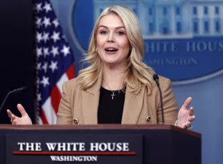Conferencia de la portavoz de la Casa Blanca, Karoline Leavitt. Foto: EFE