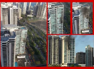 En el apartamento afectado no había nadie.  /  Fotocomposición: Cortesía/BCBRP