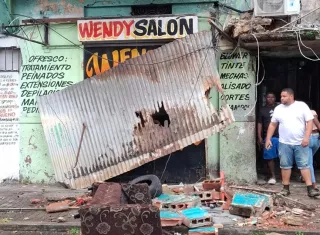 Colapso de un balcón en la ciudad de Colón.