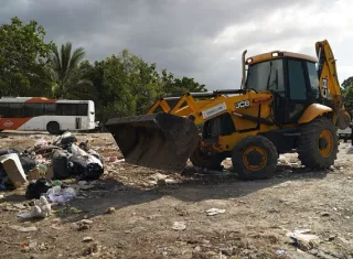 La AAUD sigue con la recolección de basura en San Miguelito. /Foto: Cortesía