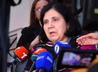 La fiscal Ruth Morcillo habla con periodistas luego de una audiencia este lunes, en Ciudad de Panamá (Panamá). /EFE