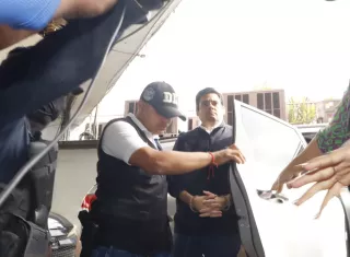 El vicepresidente José Gabriel Carrizo llega a la sede del Sistema Penañ Acusatorio