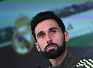 El entrenador del Real Madrid Álvaro Arbeloa ofrece una rueda de prensa tras el entrenamiento del equipo en la Ciudad Deportiva de Valdebebas. /Foto: EFE