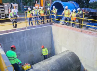 La interconexión del Anillo Hidráulico Este inicio puntual este sábado 31 de enero. Foto: Cortesía