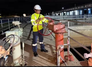 Los trabajos terminaron a eso de las 10:30 p.m. 