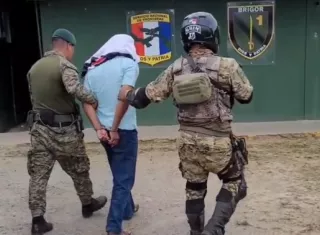 Unidades del Senafront capturan al presunto autor del crimen. 