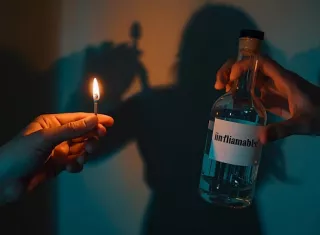 El imputado le roció  rociando combustible en la habitación en la que esta se encontraba y la encendió.  /  Imagen ilustrativa generada con IA: Eric Montenegro