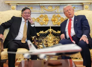 El presidente de Colombia, Gustavo Petro (i), junto a su homólogo de Estados Unidos, Donald Trump. /Foto: EFE