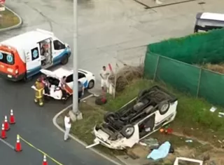 El hecho dejó como saldo una mujer mu3rta y 14 heridos, uno de ellos perdió un brazo y está grave. /  Captura de video: RS