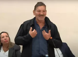 Genaro López durante el acto de audiencia. Foto: Archivo