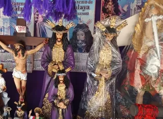 Los residentes y las autoridades municipales han hecho un llamado especial a los devotos para que, al trasladarse hacia Atalaya, lleven consigo botellas de agua potable. Foto. Melquíades Vásquez