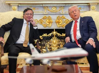 El operativo contra el ELN, se produjo días después de la reunión, el pasado 3 de febrero, de Petro con el presidente estadounidense Donald Trump en la Casa Blanca. FOTO. EFE