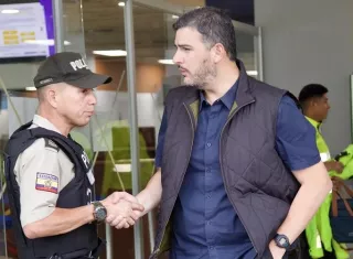 Aquiles Álvarez, una de las figuras más visibles de la oposición al Gobierno de Daniel Noboa, y que llegó a la alcaldía de la mano de la Revolución Ciudadana. Foto. EFE