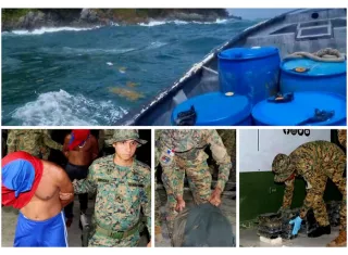 Narcotraficantes lanzan droga al mar en Guna Yala, pero son capturados