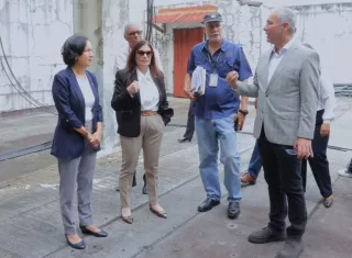 Visita de magistrados al Sistema Penal Acusatorio (SPA) de la ciudad colonenses. Foto: Cortesía 