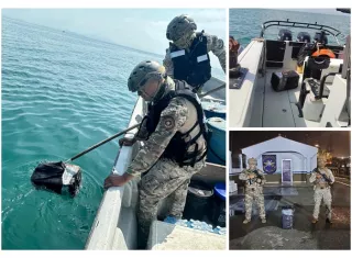 El bulto estaba protegido en un cartucho negro.  /  Fotocomposición: Senan