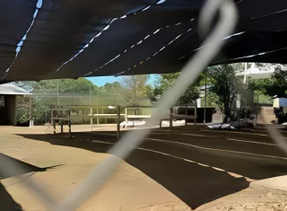 Vista de la finca que está en disputada. 