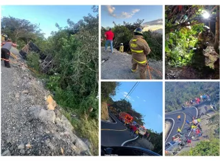 El hecho ocurrió en horas de la tarde de ayer, pero el conductor no fue liberado hasta casi las 7:00 p.m.  /  Fotos: BCBRP