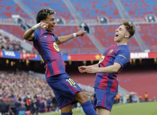 Lamine Yamal brilla en el Spotify Camp Nou y acerca al Barcelona al título de LaLiga. /Foto: EFE