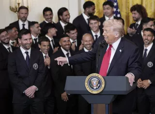 Donald Trump compara a Messi con Pelé al recibir al Inter Miami en la Casa Blanca. /Foto: EFE