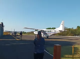 La rehabilitación de la pista de aterrizaje del aeródromo Rubén Cantú en Santiago de Veraguas, cuyo costo ha sido de $1,095,930.00. Foto. Melquíades Vásquez