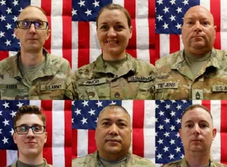 Los seis soldados, todos pertenecientes a la Reserva con base en Des Moines, Iowa, murieron cuando un dron impactó un centro de operaciones en Port Shuaiba, Kuwait. Foto. EFE