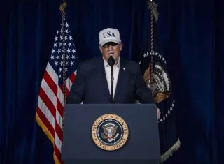 El presidente de Estados Unidos, Donald Trump, describió al país persa como un "tigre de papel" cuyas capacidades de defensa han sido neutralizadas. Foto. EFE