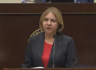 La ministra de Gobierno, Minoska Montalvo.